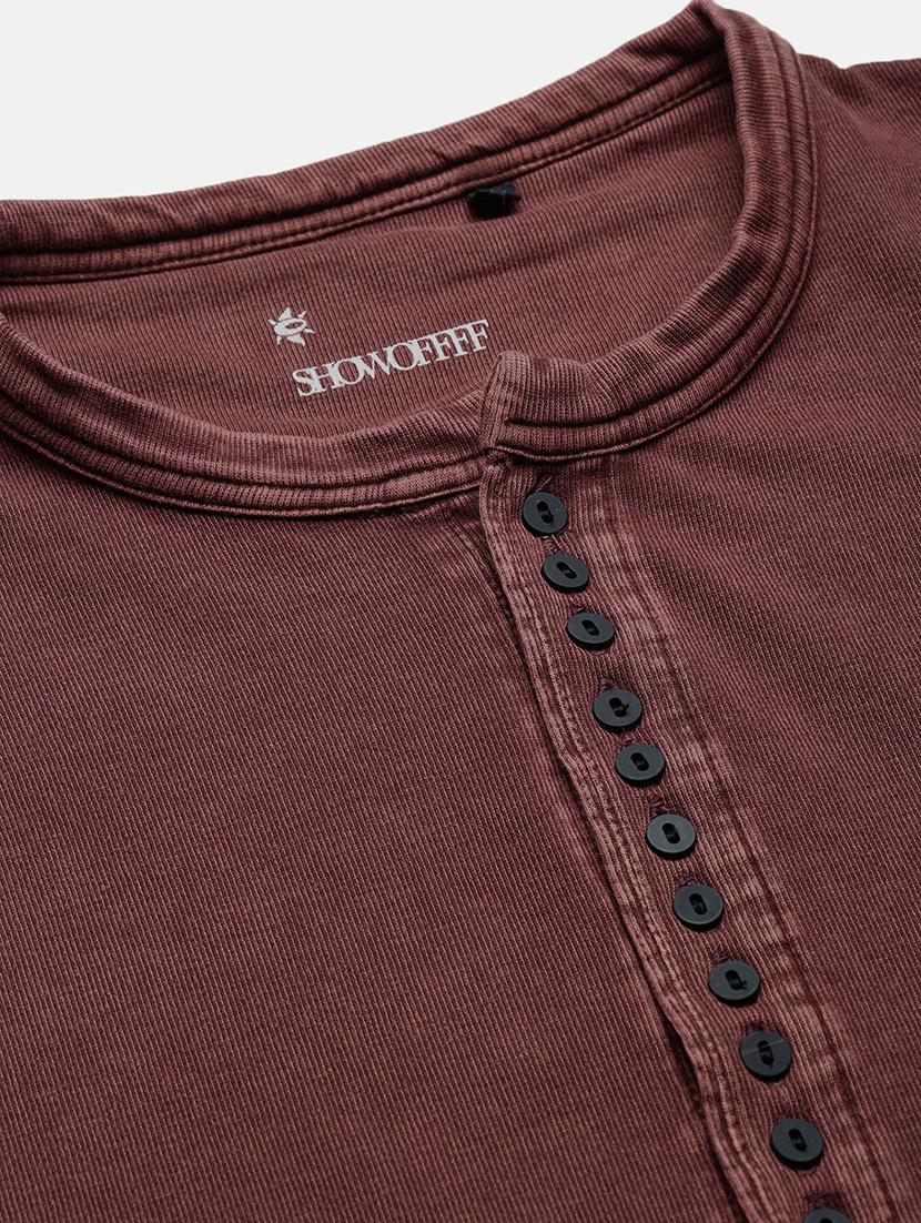 men brown short sleeve solid slim fit t-shirt - 21843973 - Standard Image - 6