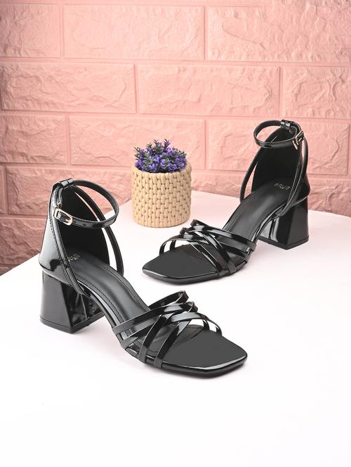 women black ankle strap block heels - 21844109 -  Standard Image - 0