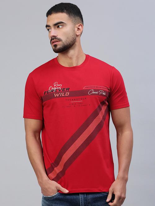 men printed short sleeve slim fit t-shirt - 21844290 - Standard Image - 0
