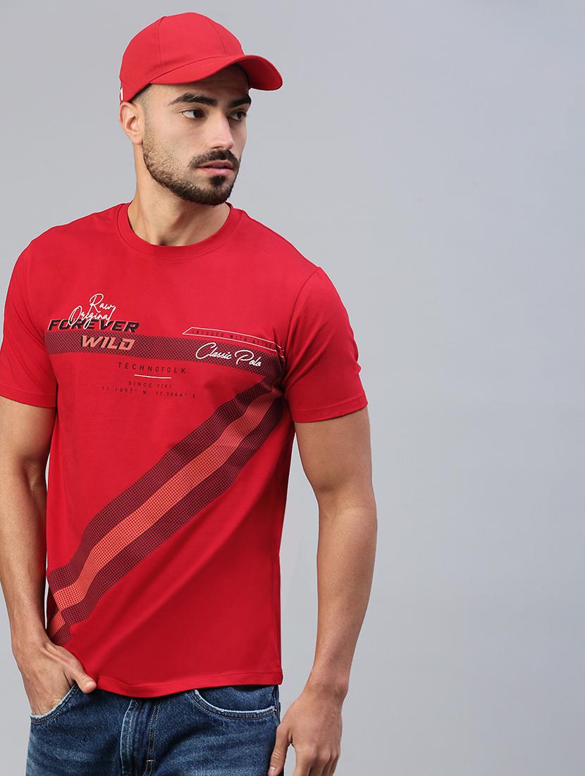men printed short sleeve slim fit t-shirt - 21844290 - Standard Image - 1