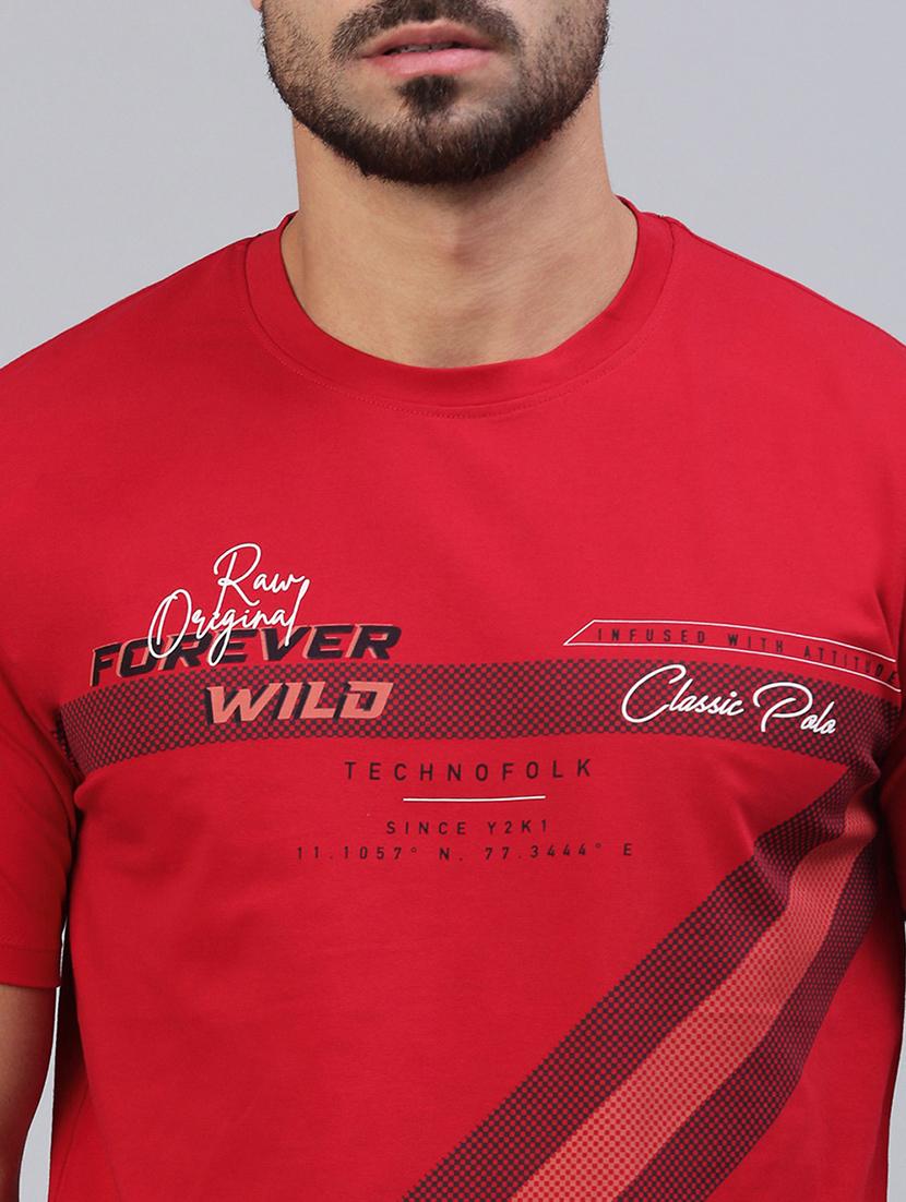 men printed short sleeve slim fit t-shirt - 21844290 - Standard Image - 4