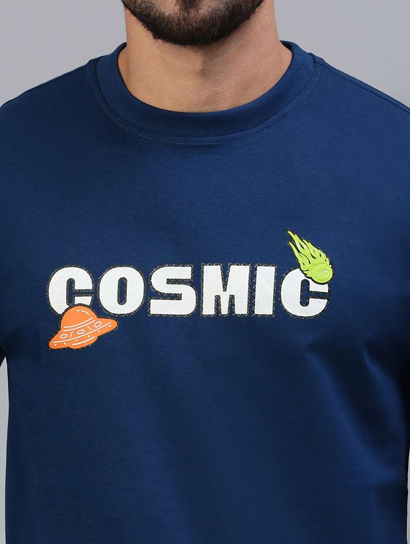 men typographic short sleeve slim fit t-shirt - 21844295 -  Standard Image - 4