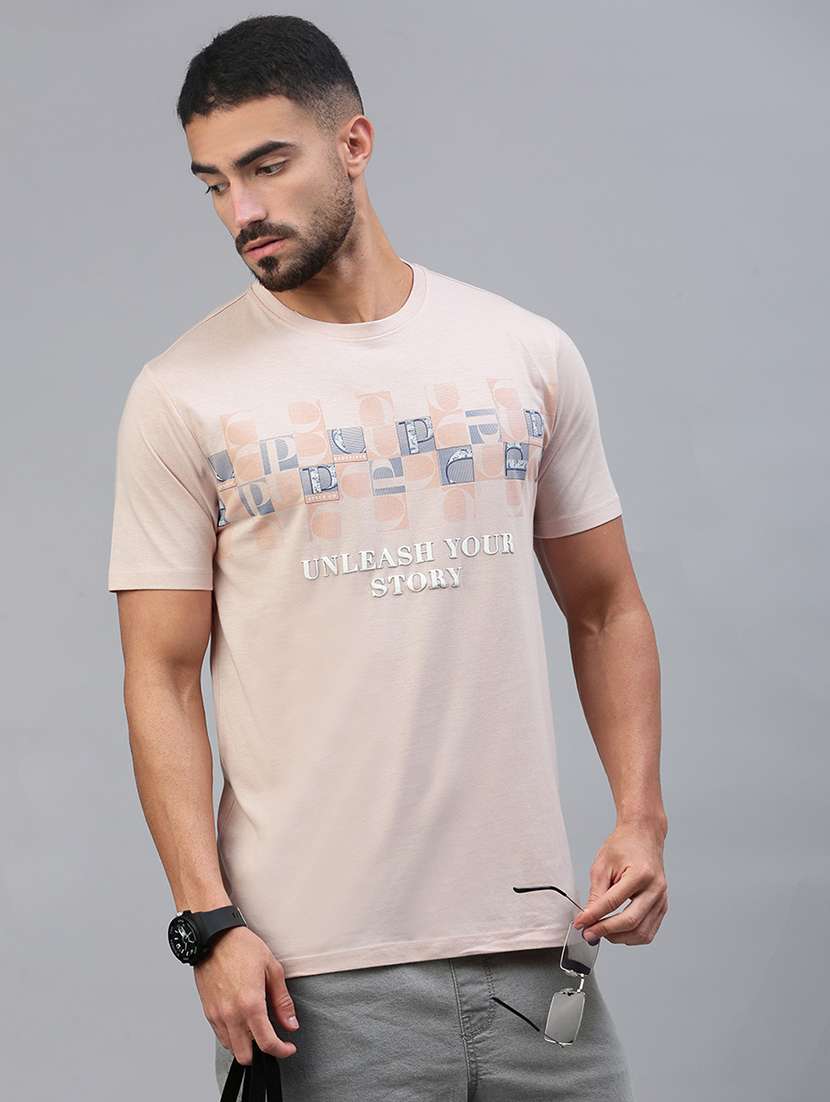 men typographic short sleeve slim fit  t-shirt - 21844309 -  Standard Image - 1