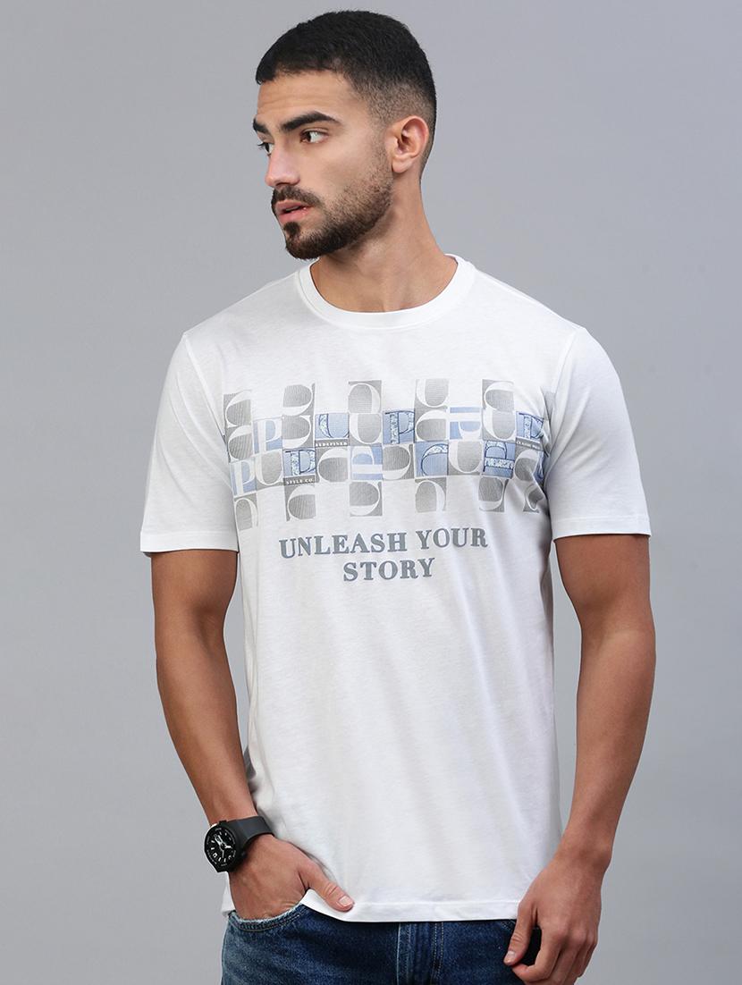 men typographic short sleeve slim fit t-shirt - 21844310 - Standard Image - 1