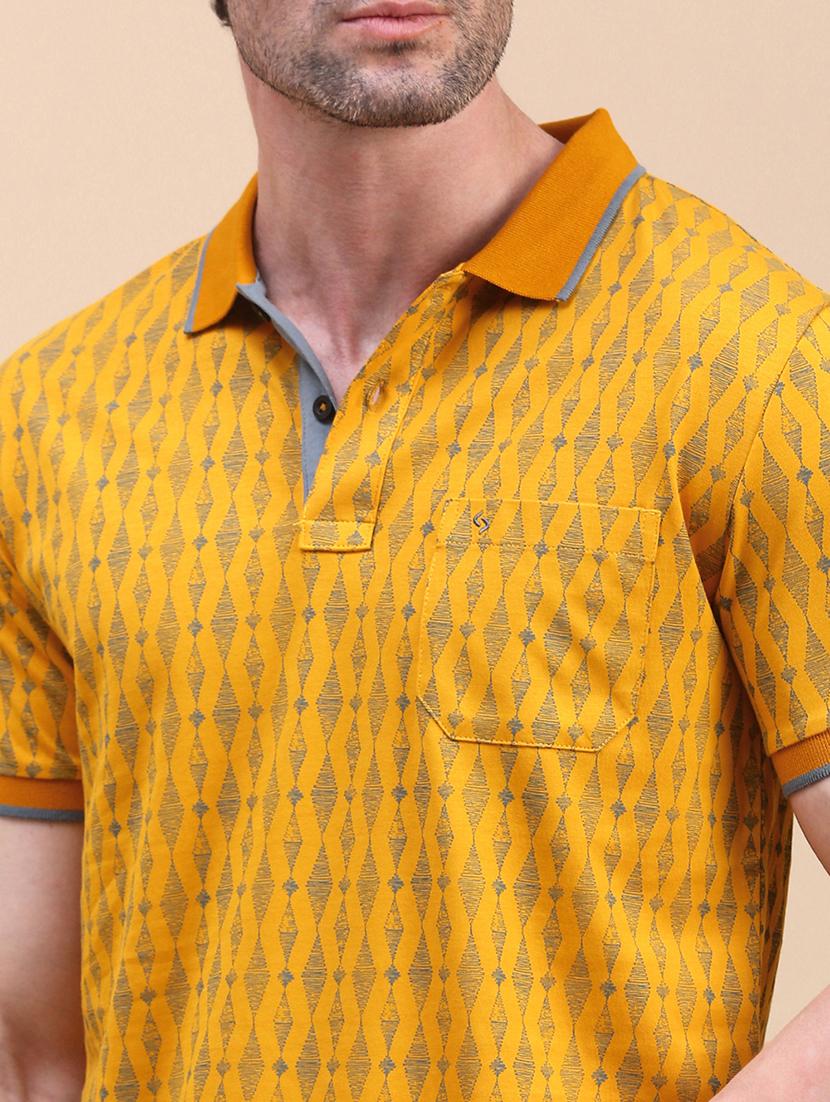men printed short sleeve slim fit polo t-shirt - 21844323 - Standard Image - 4