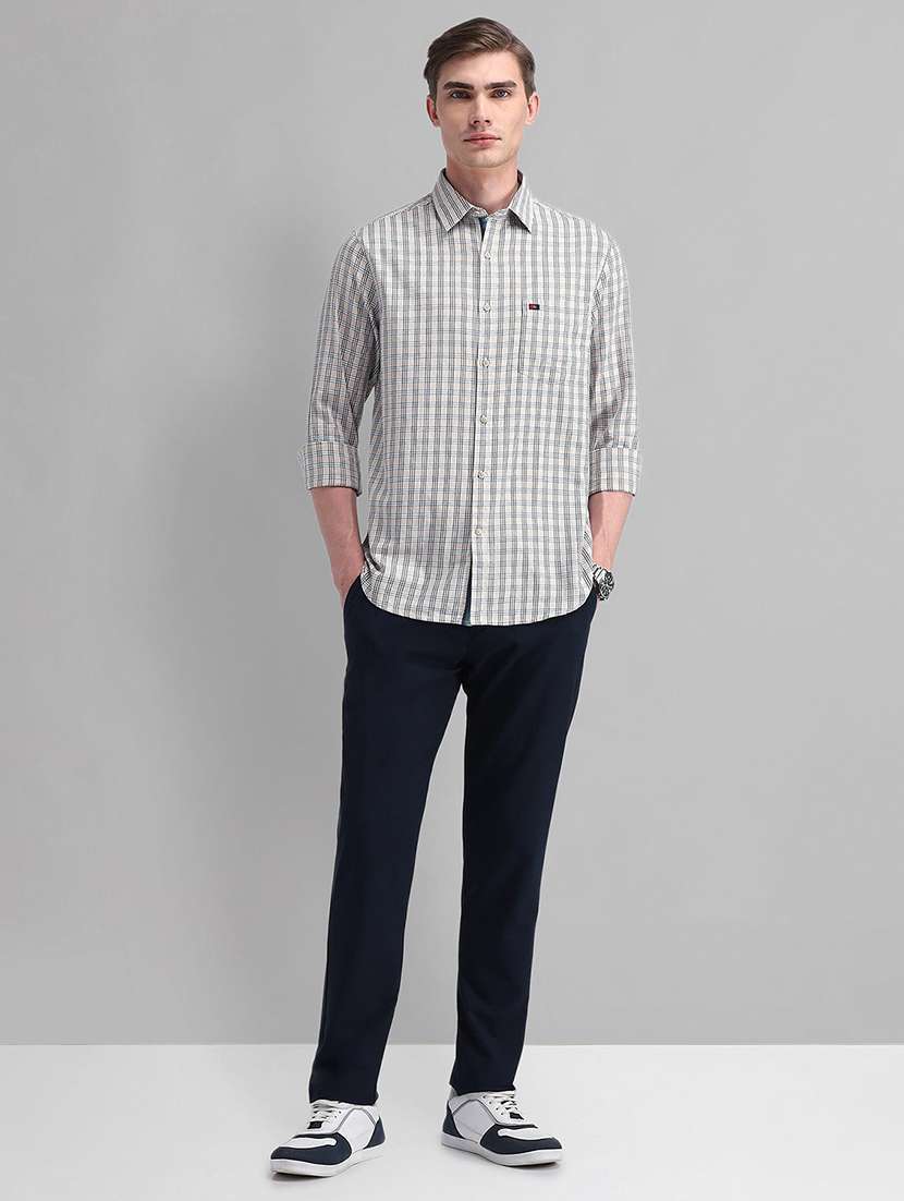 men checkered long sleeve slim fit casual shirt - 21844499 -  Standard Image - 4