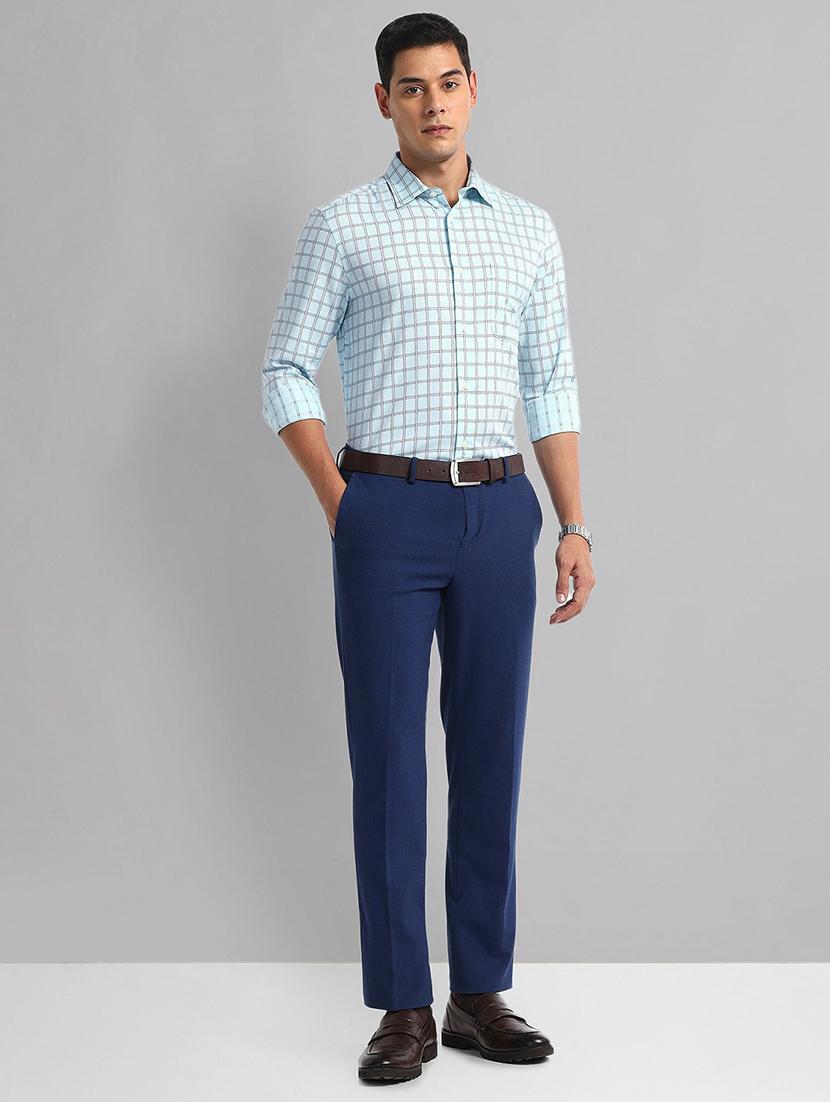 men checkered long sleeve slim fit casual shirt - 21844500 - Standard Image - 4