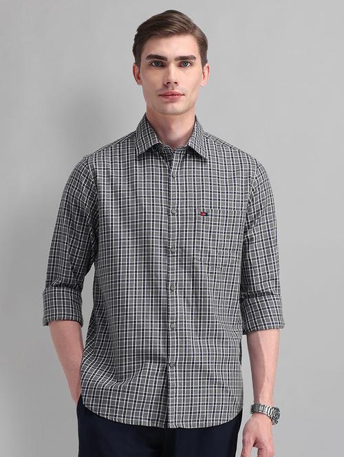 men checkered long sleeve slim fit casual shirt - 21844513 -  Standard Image - 0