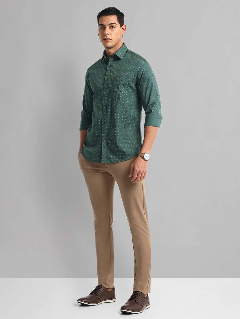 men printed long sleeve slim fit casual shirt - 21844516 -  Standard Image - 4