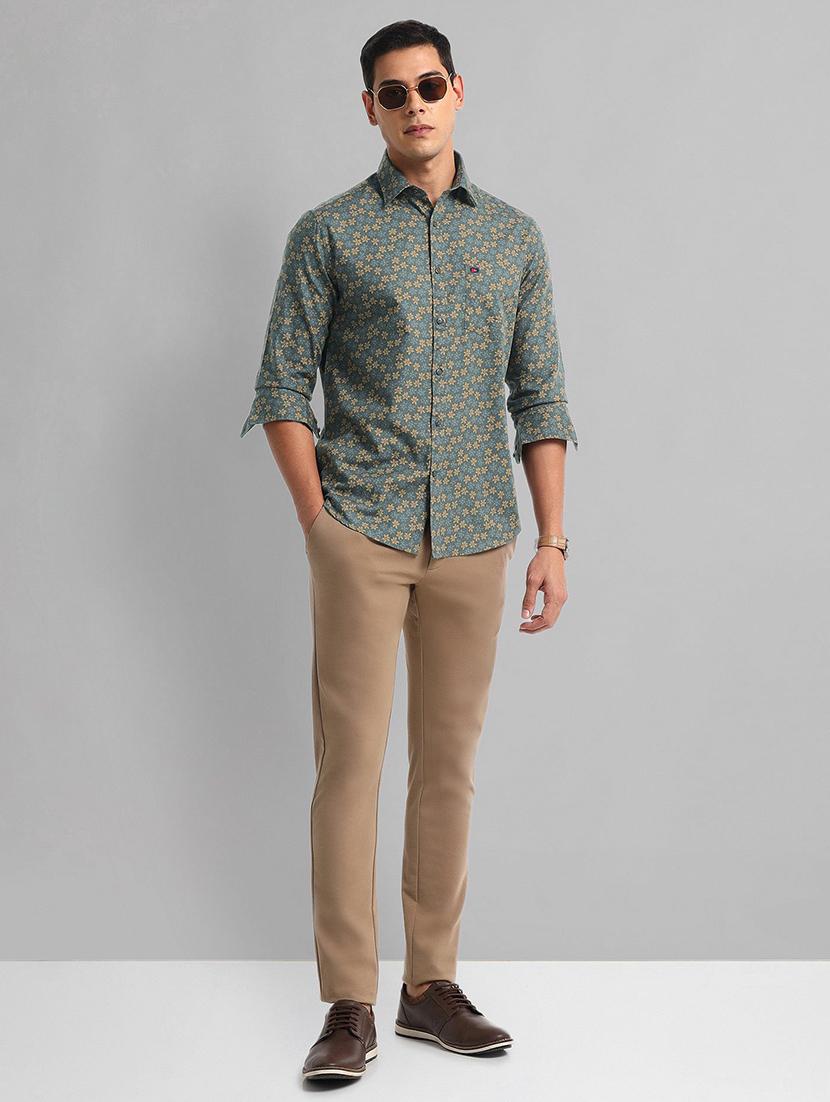 men floral long sleeve slim fit casual shirt - 21844517 - Standard Image - 4