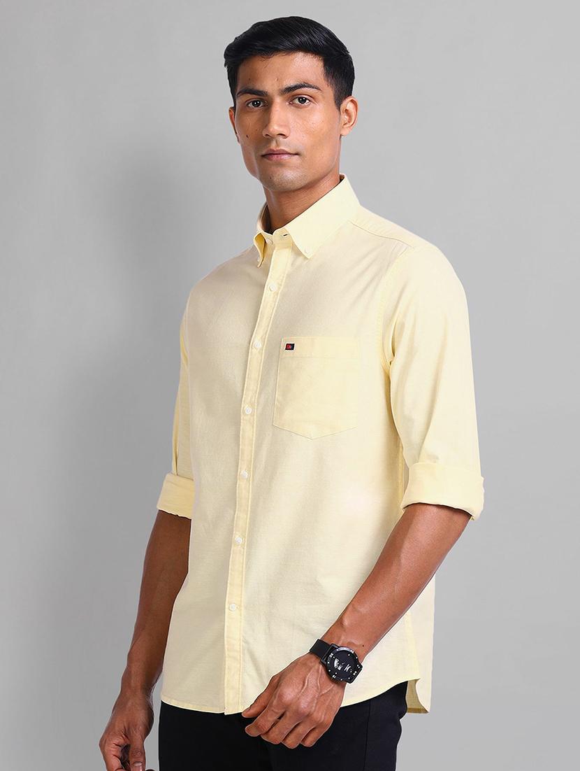 men solid long sleeve slim fit casual shirt - 21844526 -  Standard Image - 1