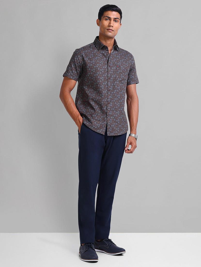 men floral printed short sleeve slim fit casual shirt - 21844531 - Standard Image - 4