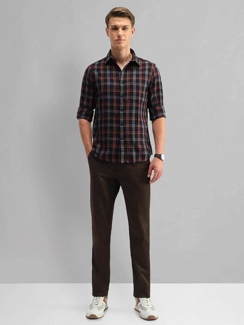 men checkered long sleeve slim fit casual shirt - 21844548 -  Standard Image - 4