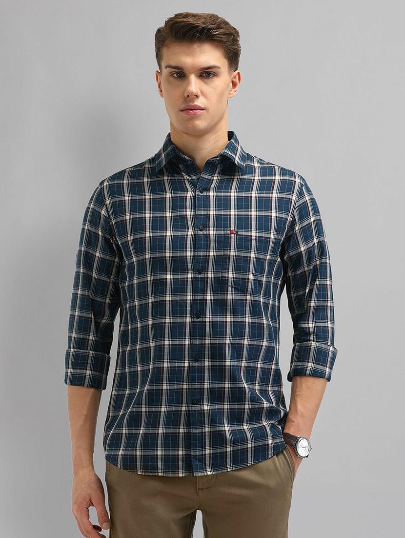 men checkered long sleeve slim fit casual shirt - 21844552 -  Standard Image - 1
