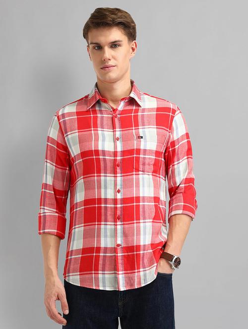 men checkered long sleeve slim fit casual shirt - 21844568 -  Standard Image - 0