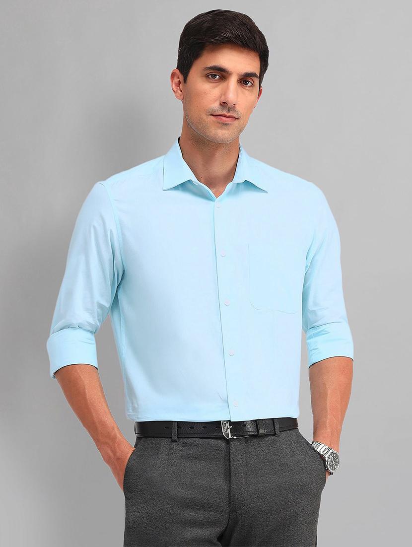 men solid long sleeve regular fit formal shirt - 21844573 - Standard Image - 1