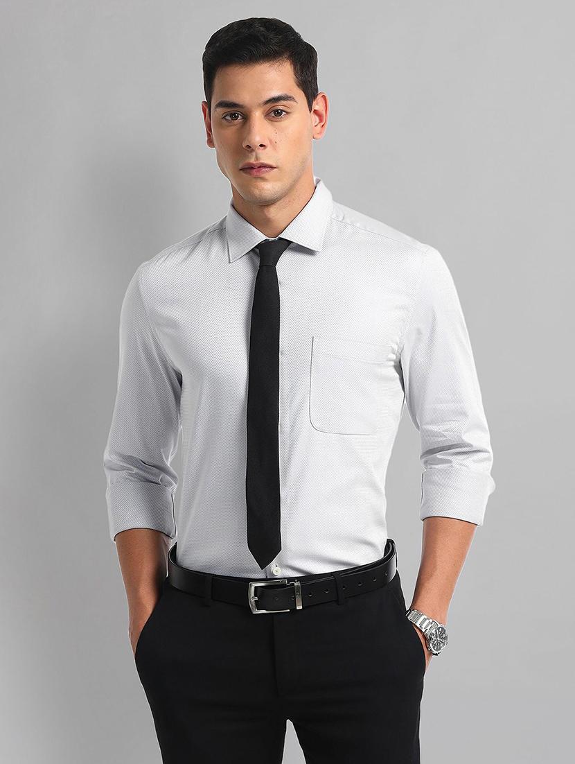 men solid long sleeve regular fit formal shirt - 21844590 - Standard Image - 1