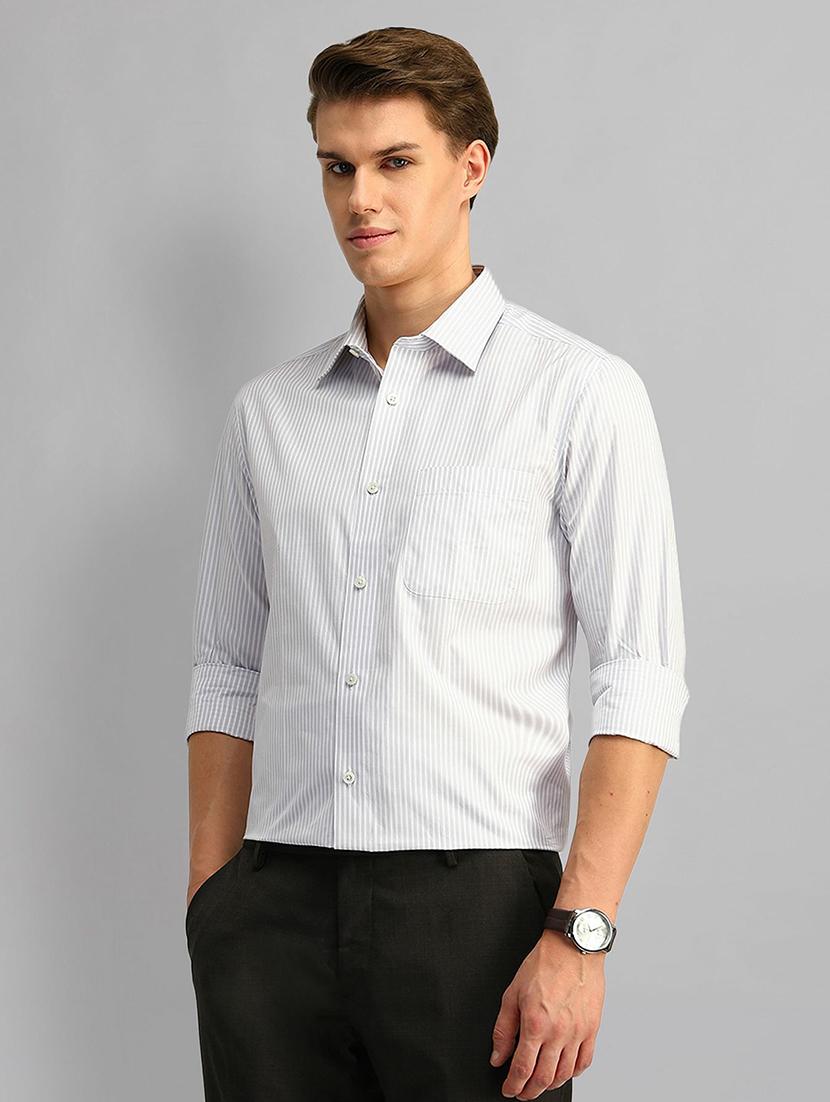 men striped long sleeve regular fit formal shirt - 21844610 - Standard Image - 1