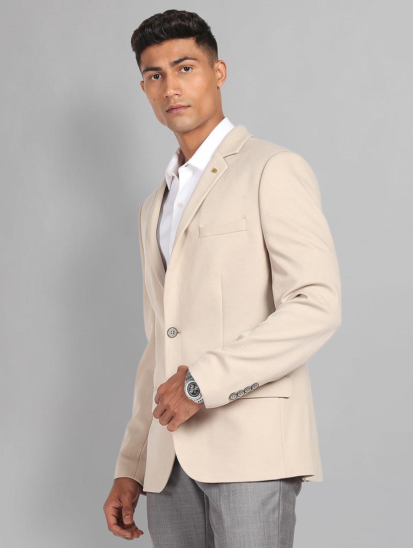 men lapel collar single breasted formal blazer - 21844677 -  Standard Image - 1