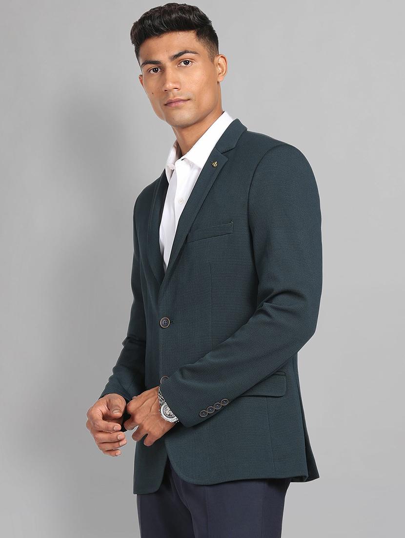 men lapel collar single breasted formal blazer - 21844678 -  Standard Image - 1