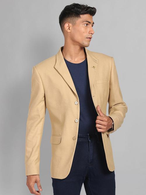 men lapel collar single breasted formal blazer - 21844679 -  Standard Image - 0