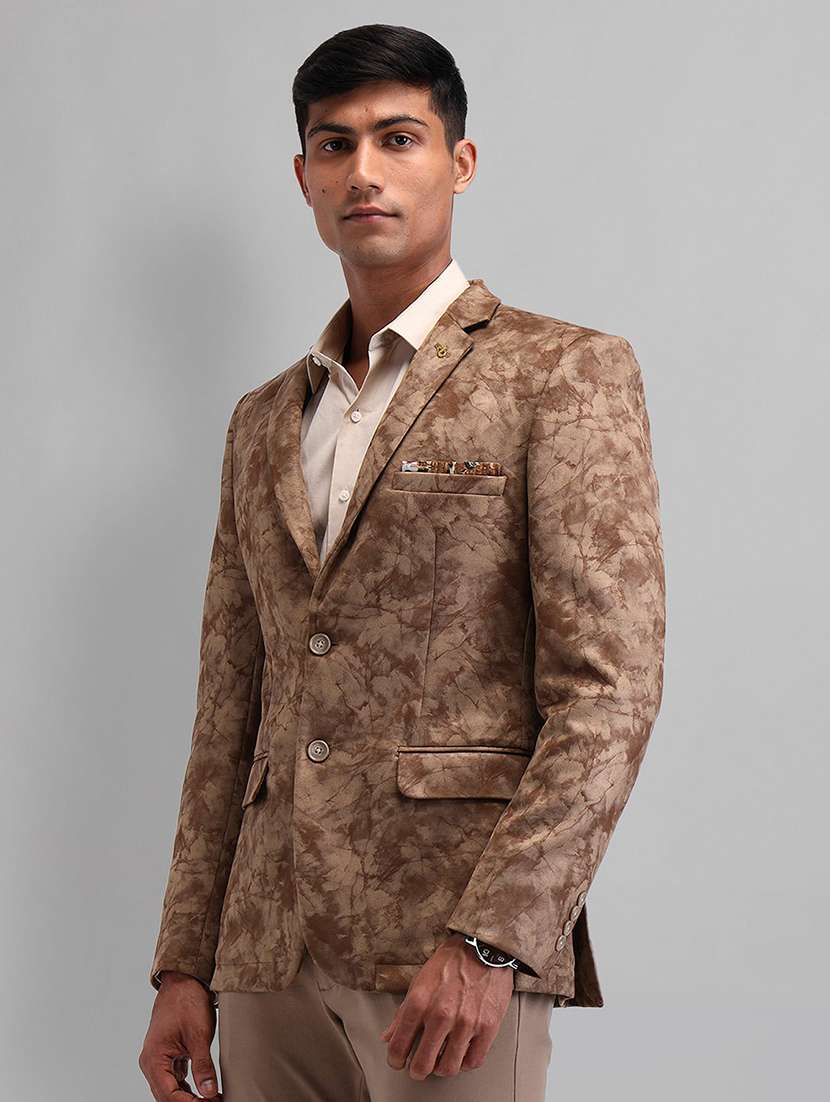 men lapel collar single breasted formal blazer - 21844686 -  Standard Image - 1