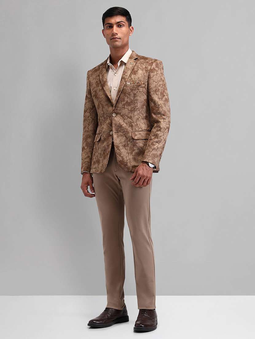 men lapel collar single breasted formal blazer - 21844686 -  Standard Image - 4