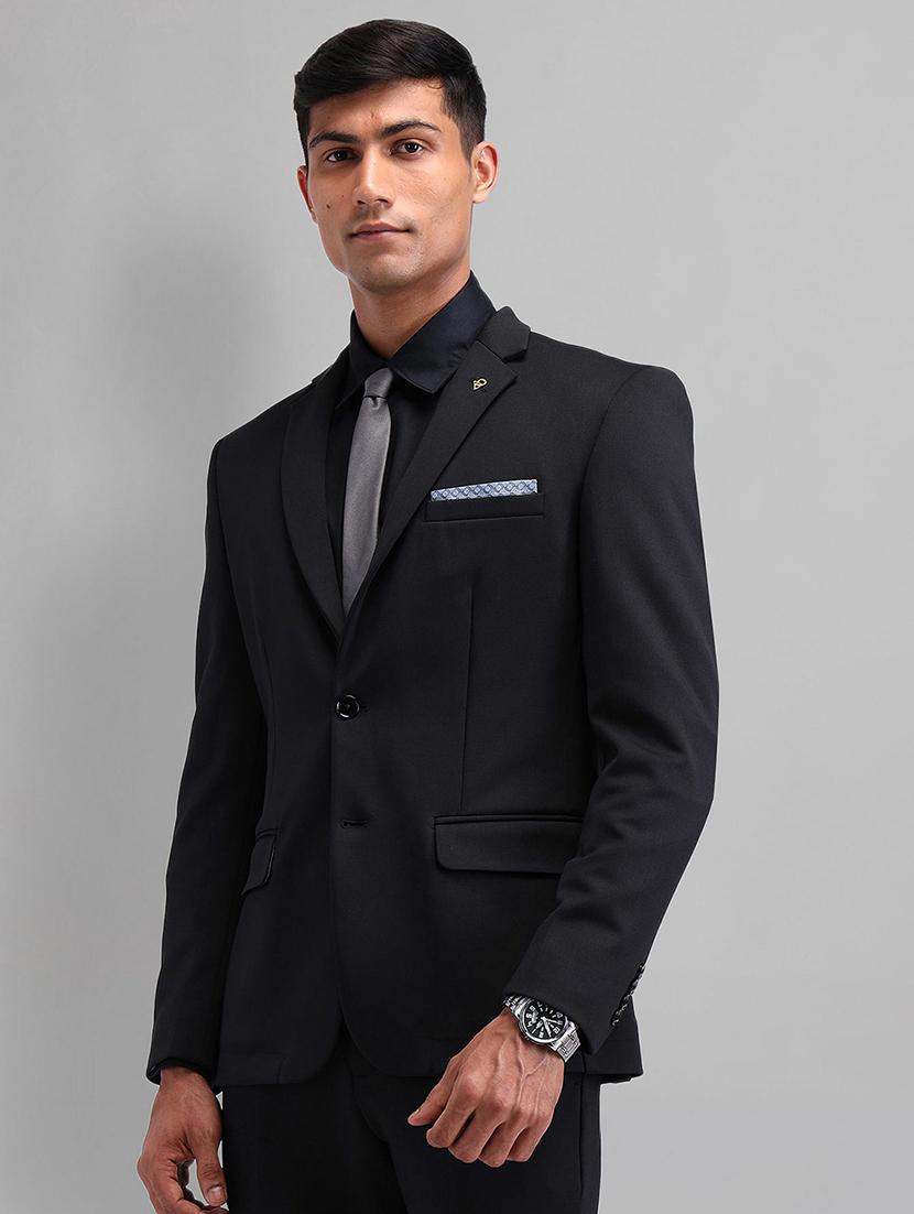 men lapel collar single breasted formal blazer - 21844690 - Zoom Image - 0