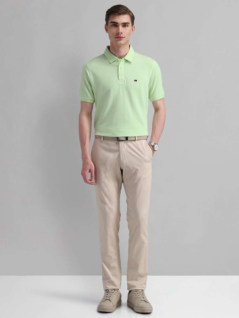 men solid short sleeves polo t-shirt - 21844701 -  Standard Image - 4