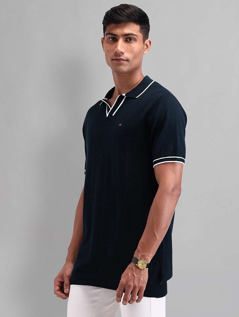 men solid short sleeves polo t-shirt - 21844734 - Standard Image - 1
