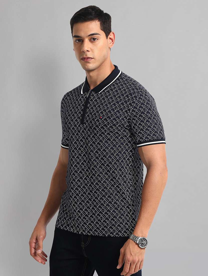 men printed short sleeves polo t-shirt - 21844740 - Standard Image - 1