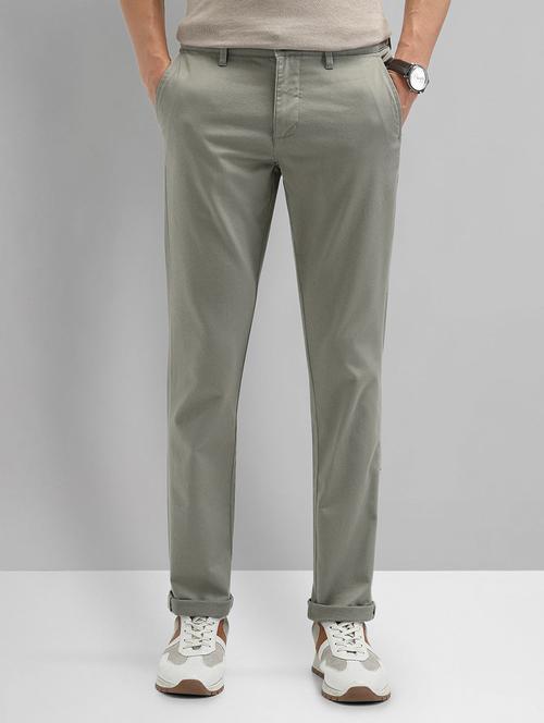 men solid mid rise chinos casual trouser - 21844753 - Standard Image - 0