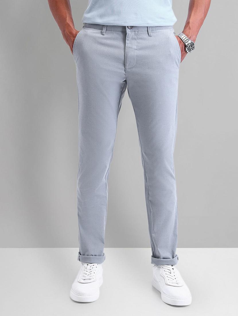 men mid rise slim fit chinos casual trouser - 21844755 - Standard Image - 1