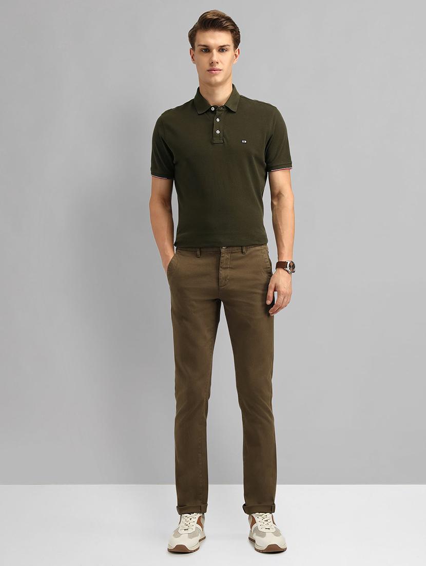 men mid rise slim fit chinos casual trouser - 21844759 - Standard Image - 4