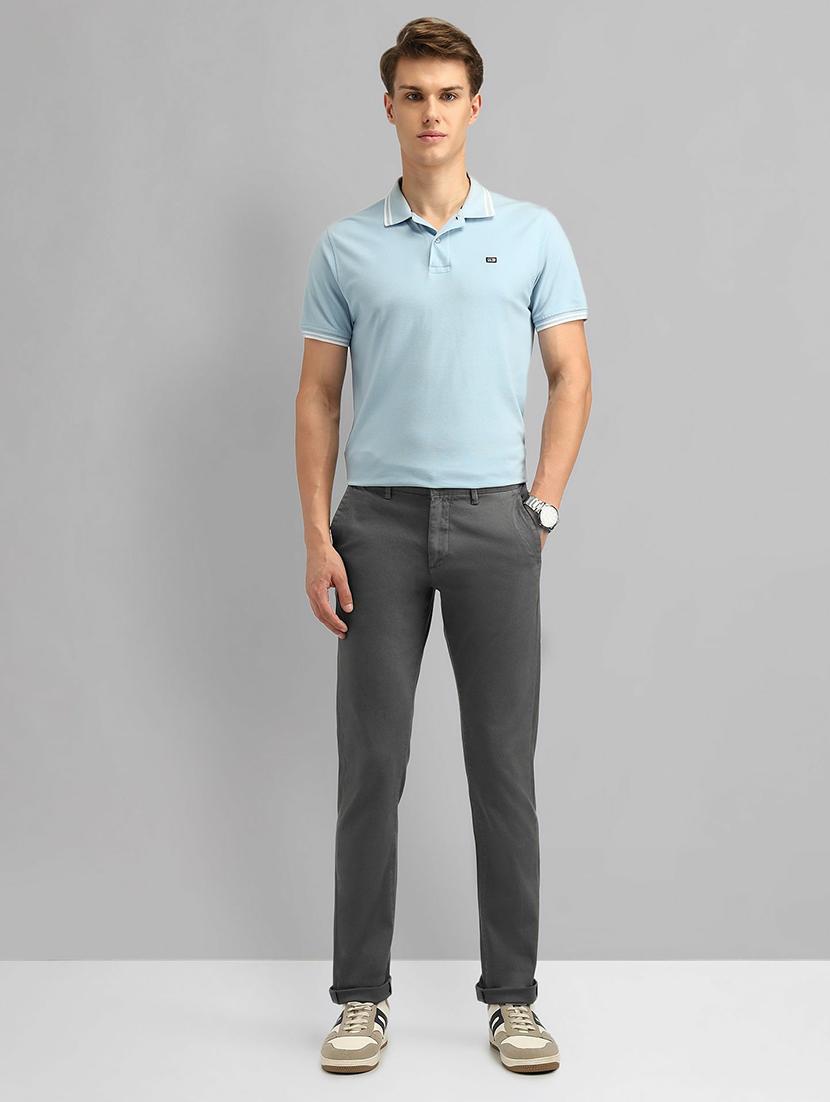 men mid rise slim fit chinos casual trouser - 21844760 - Standard Image - 4