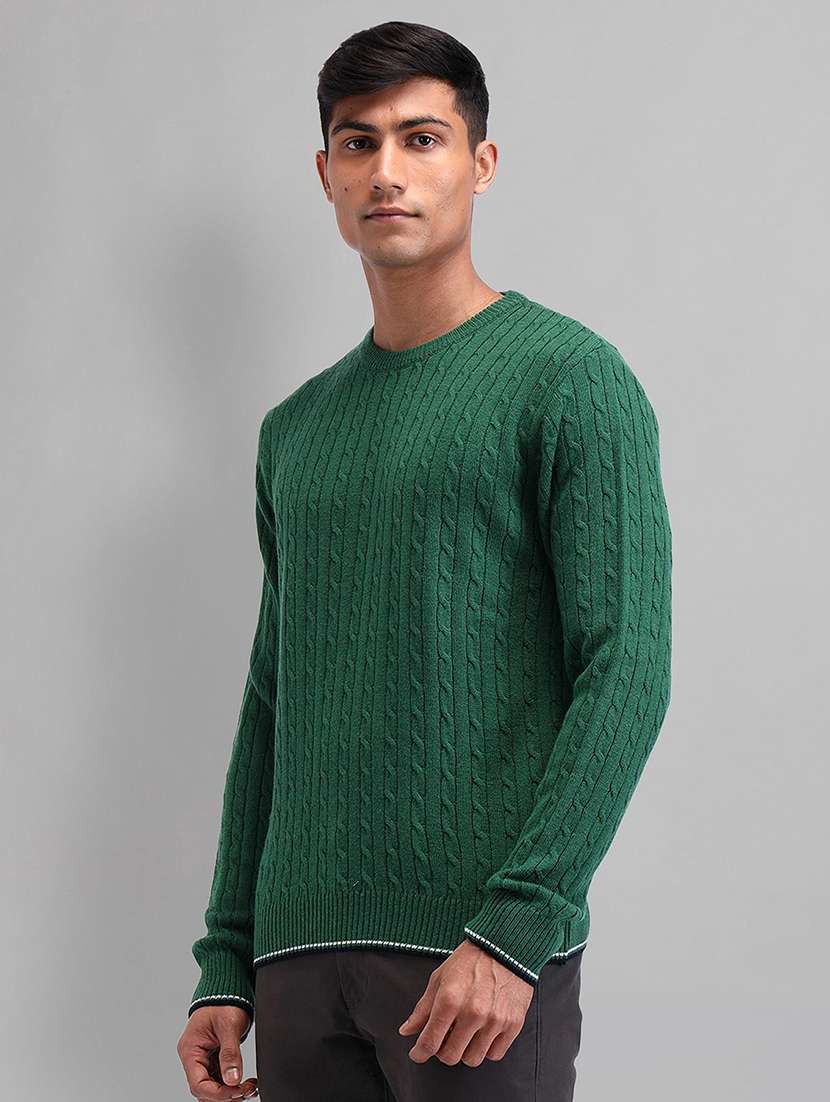 men self design long sleeve pullover sweater - 21844805 -  Standard Image - 1