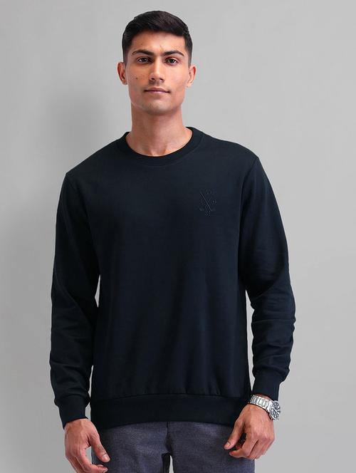 men solid long sleeve slim fit sweatshirt - 21844815 -  Standard Image - 0