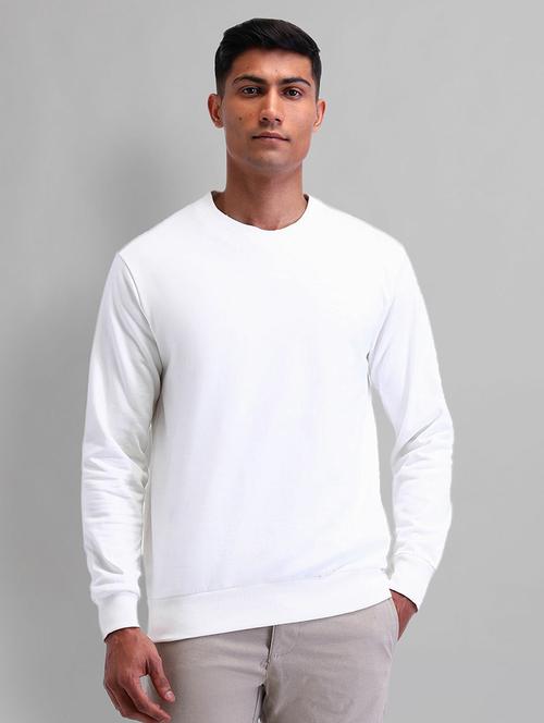 men solid long sleeve slim fit sweatshirt - 21844816 - Standard Image - 0