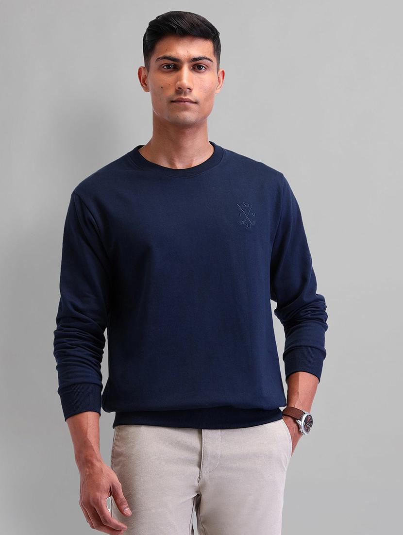 men solid long sleeve slim fit sweatshirt - 21844817 -  Zoom Image - 0