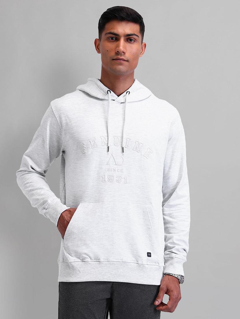 men solid long sleeve hooded sweatshirt - 21844821 - Zoom Image - 0