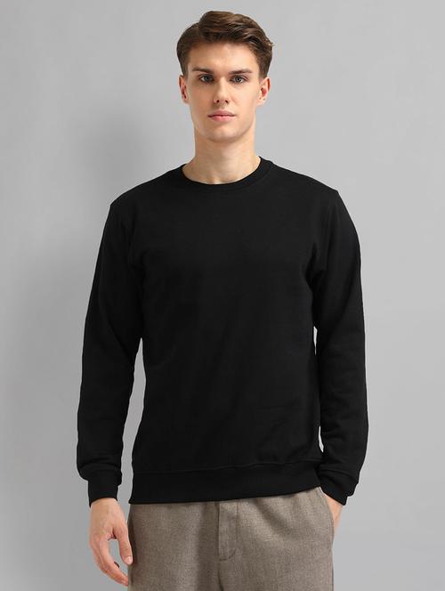 men solid long sleeve slim fit sweatshirt - 21844829 - Standard Image - 0