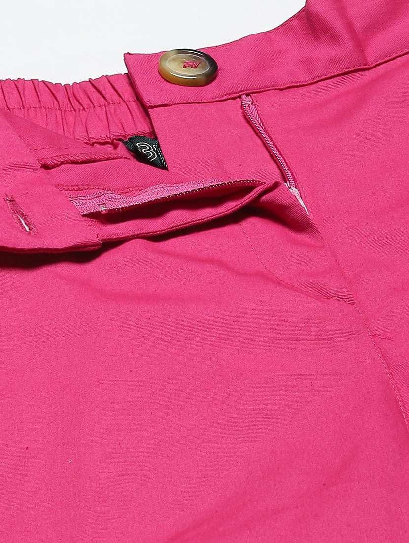 women solid high rise slim fit shorts - 21844866 -  Standard Image - 4