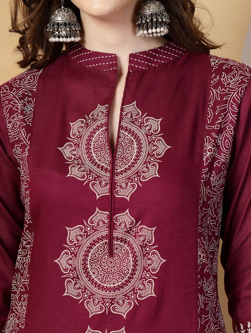 women three quarter sleeve kurta pant with dupatta set - 21844940 - Standard Image - 4