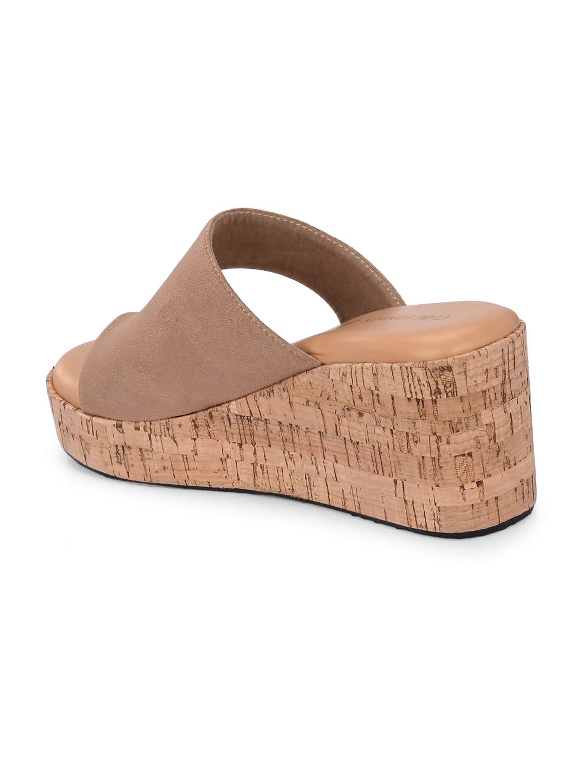 women beige one toe wedge - 21845497 -  Standard Image - 4
