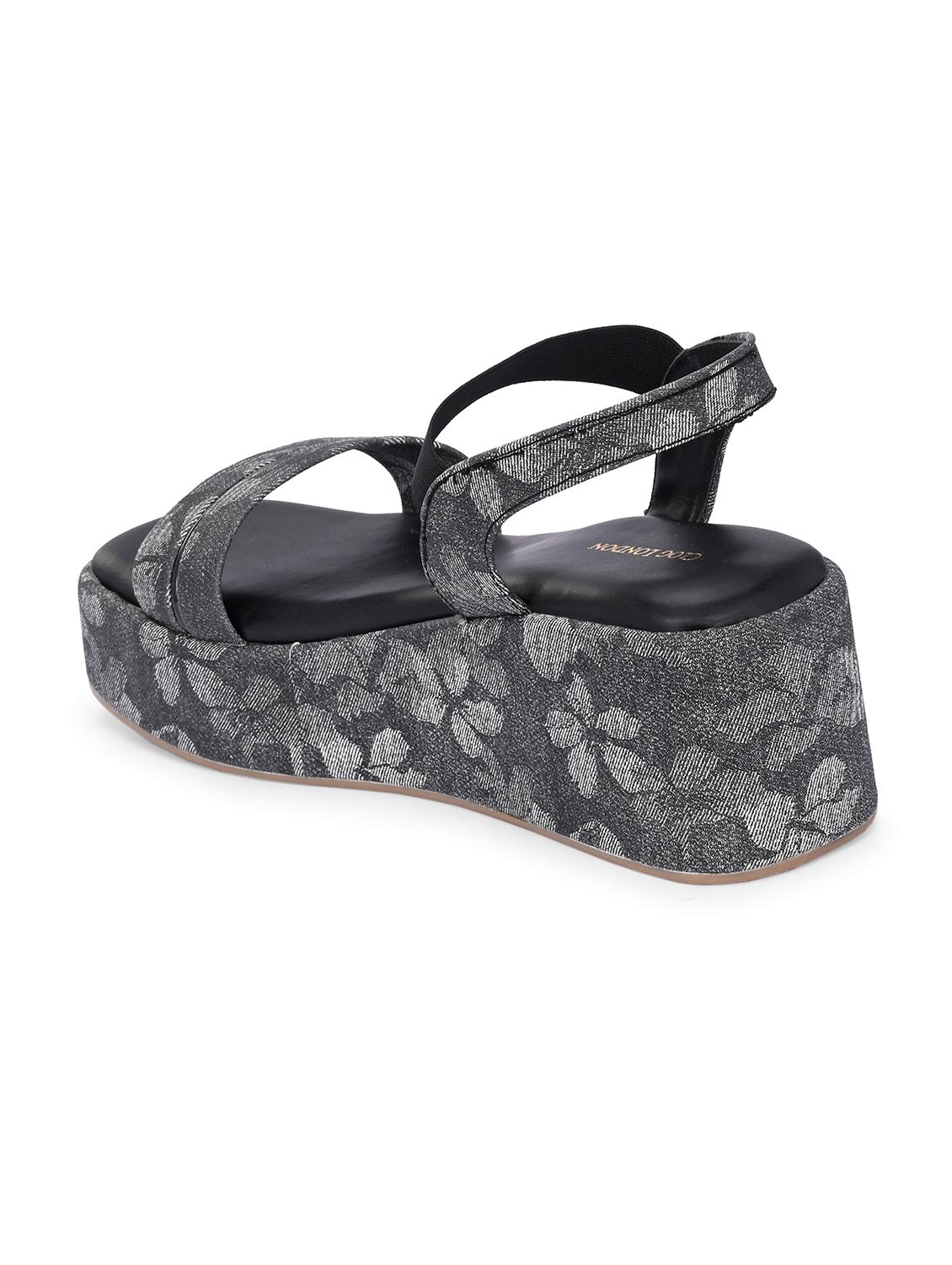 women black ankle strap wedge - 21845499 - Standard Image - 4