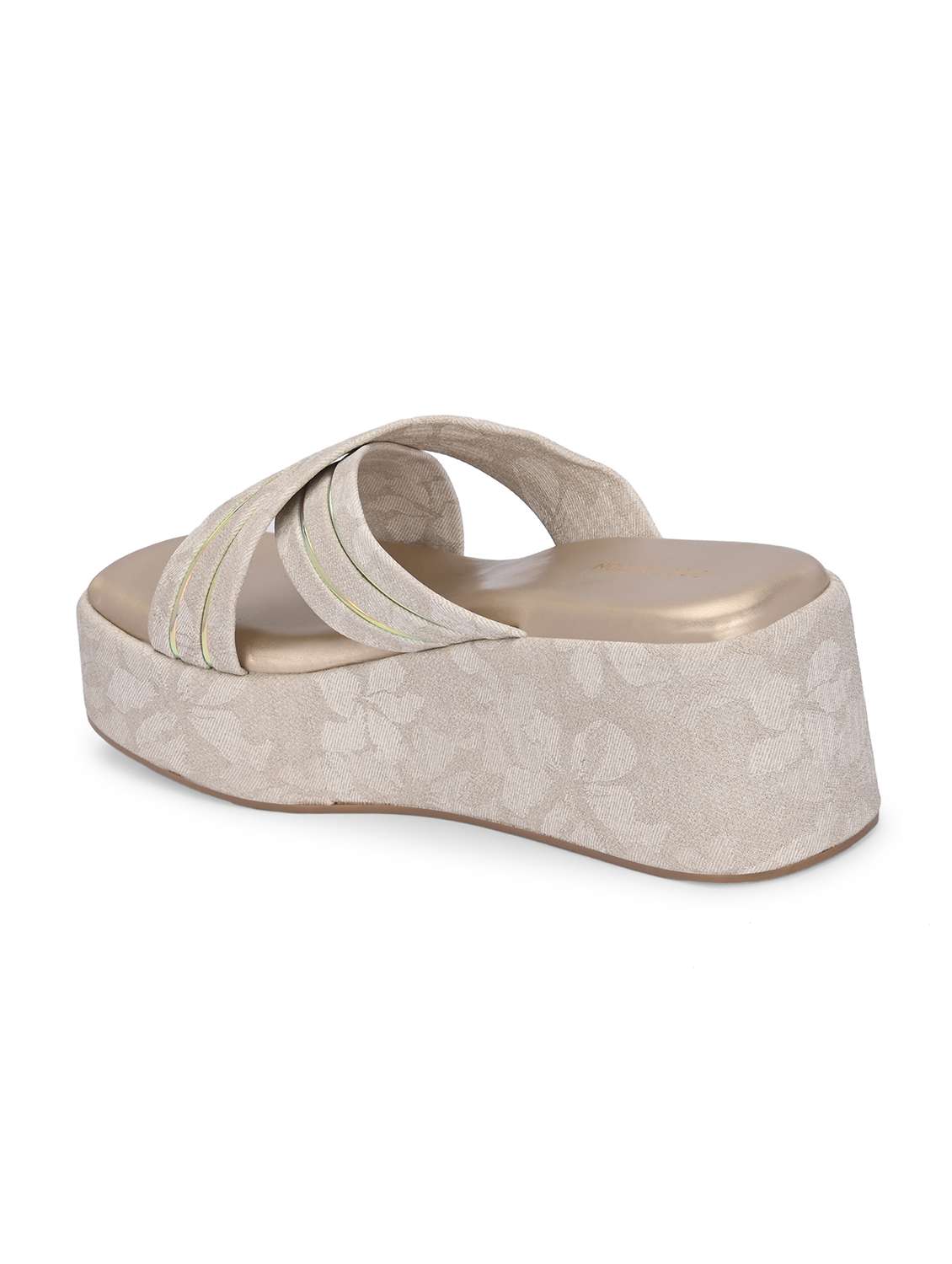 women beige slip on wedge - 21845500 -  Standard Image - 4