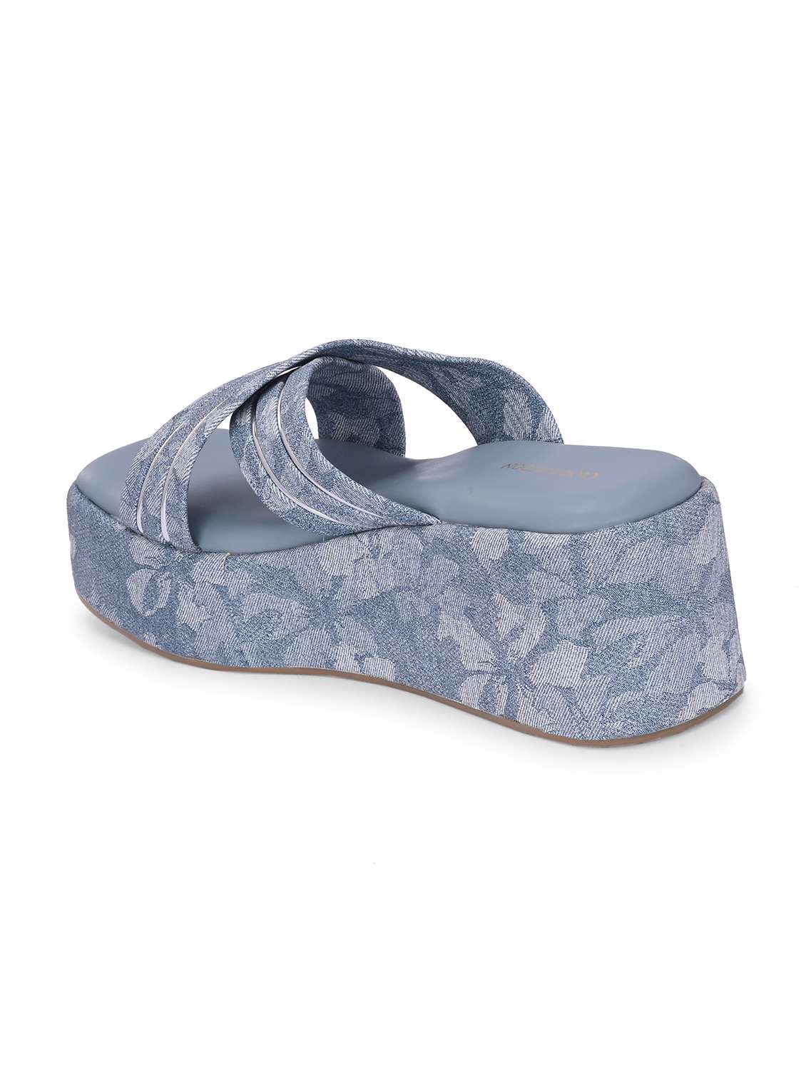 women blue slip on wedge - 21845501 -  Standard Image - 4