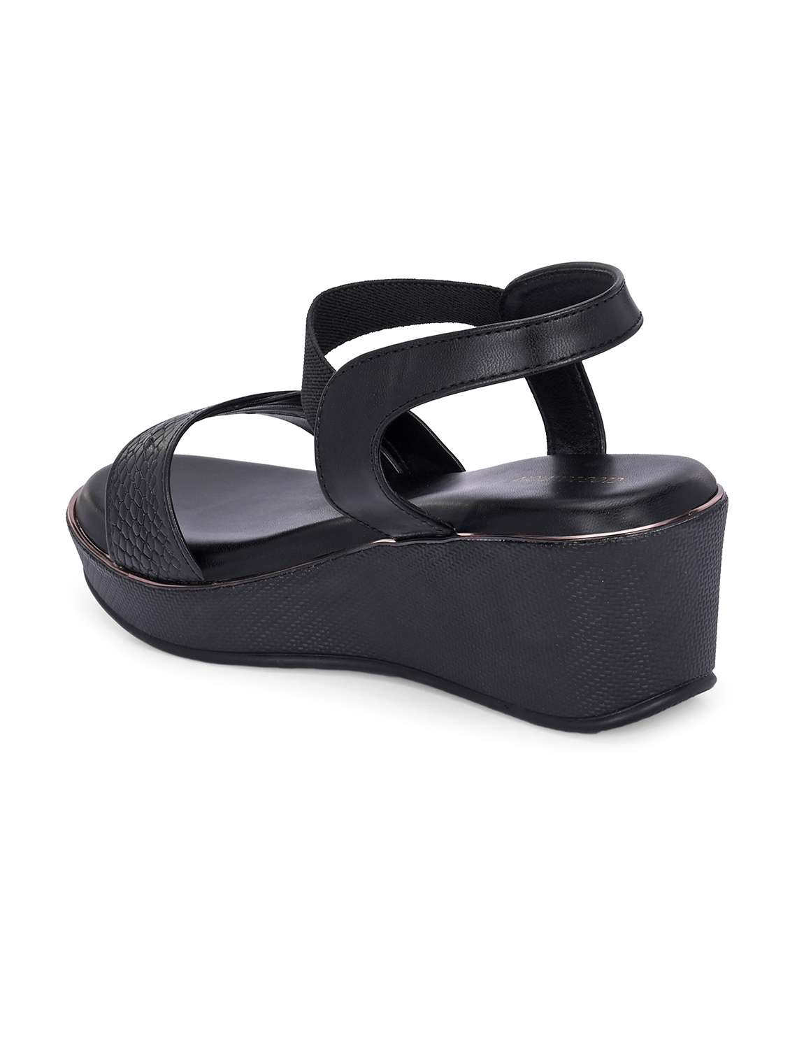 women black ankle strap wedge - 21845504 -  Standard Image - 4