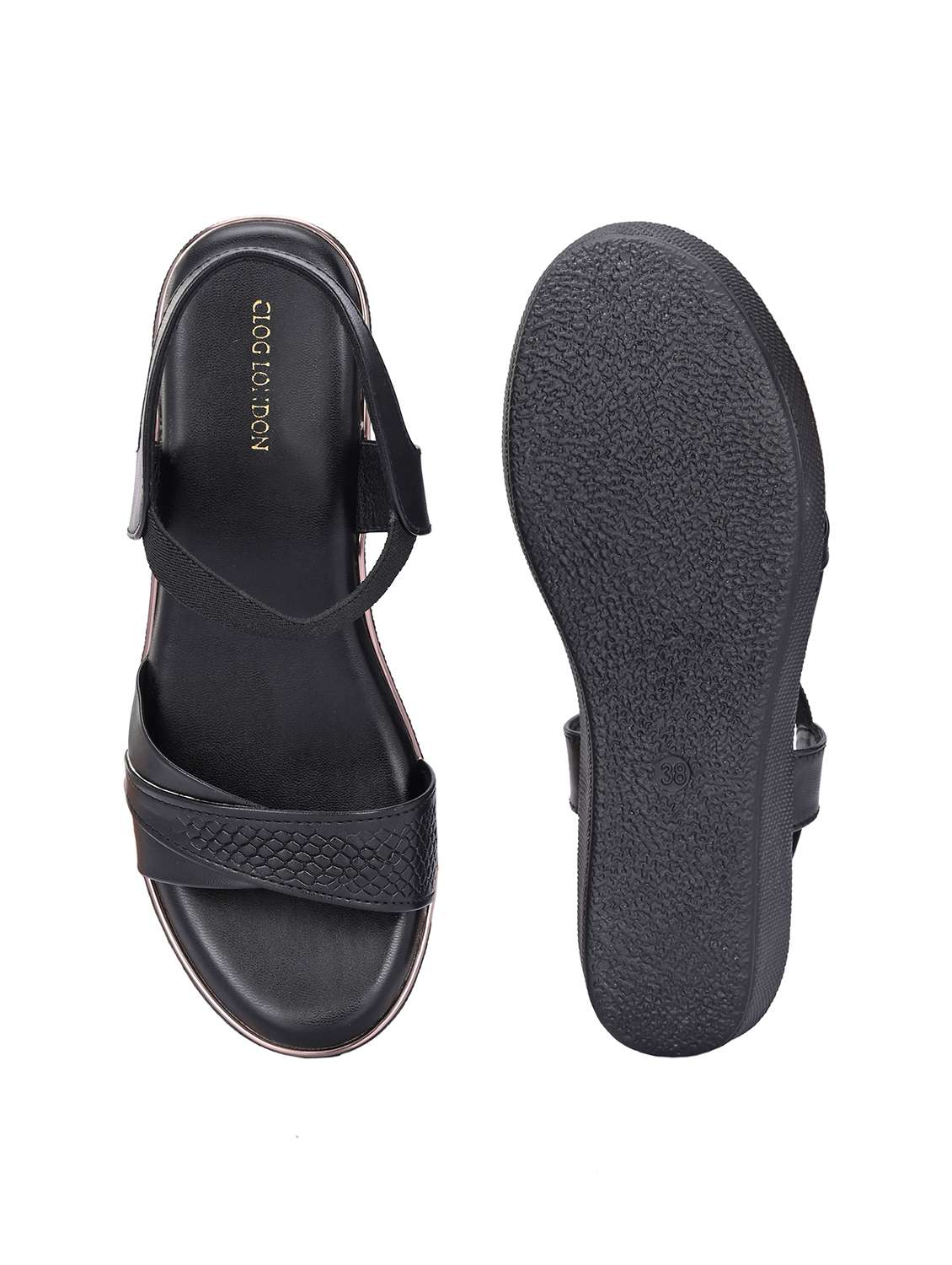 women black ankle strap wedge - 21845504 -  Standard Image - 6