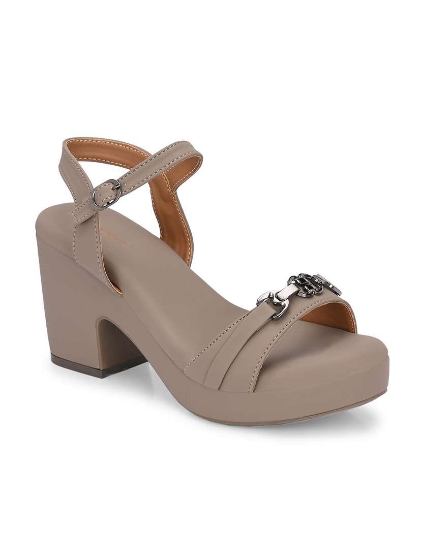 women grey ankle strap sandal - 21845511 - Standard Image - 1